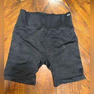 Black High-Waisted Biker Shorts